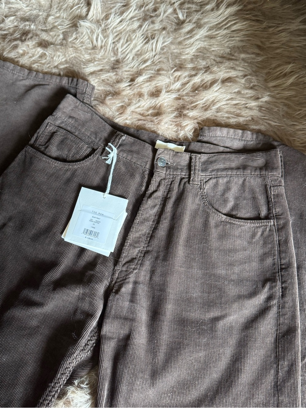 The Row Burt Jean Corduroy Size 30 Dark Brown